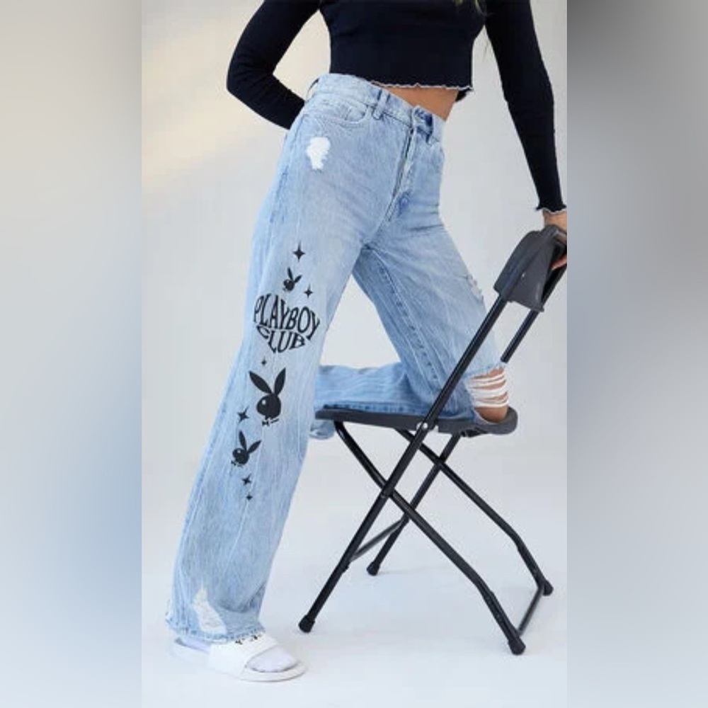 PLAYBOY Wide Leg Jeans - Picture 1 of 10